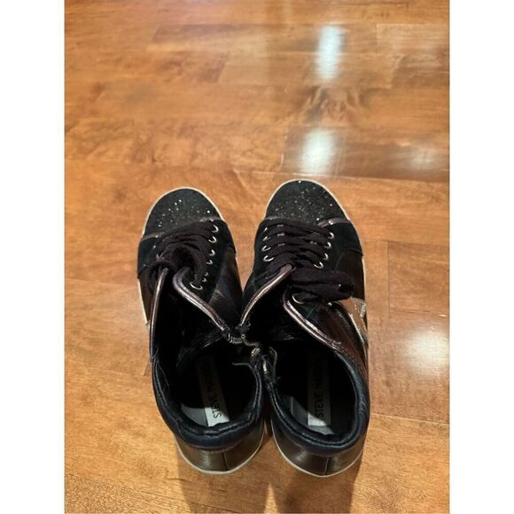 Women’s Steve Madden glitter sneakers, leather - Picture 3 of 6